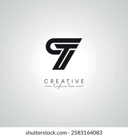 QT TQ Letter Modern Artistic Alphabet Logo Design. Initial Based Vector Template.