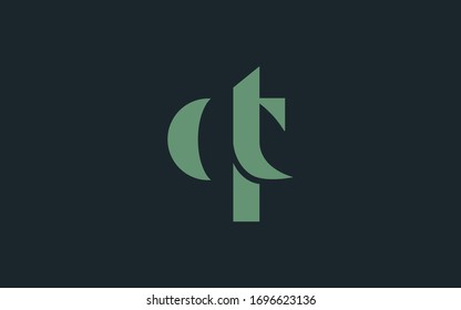 qt or tq and t or q Letter Initial Logo Design, Vector Template 