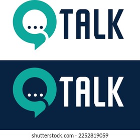 Q-talk Logo using for startup company or messanging application