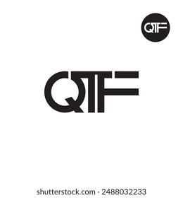 Diseño de monograma de letra de logotipo QTF