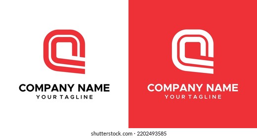 a Q-themed graphic image, on a red and white background. vector graphics base.