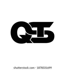 QTS letter monogram logo design vector