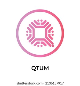 Qtum Cryptocurrency coin icon. QTUM coin symbol. Cryptocurrency vector icon. Flat Vector illustration - Vector