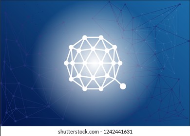 QTUM cryptocurrency logo network vector illustration
