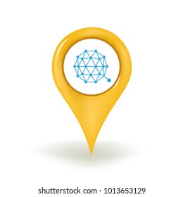 Qtum Cryptocurrency Map Pin