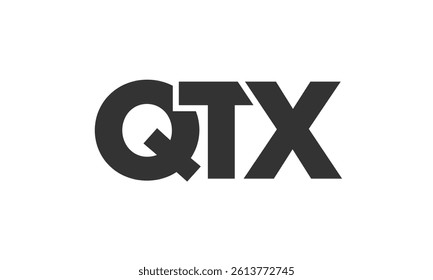 QTX logo design template with strong and modern bold text. Initial based vector logotype featuring simple and minimal typography. Trendy company identity ideal for businesses brand presence.