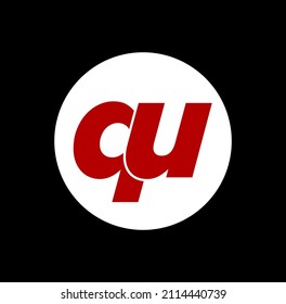 QU Brand name initial letters monogram. QU letters icon.