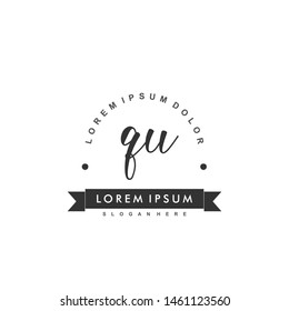 QU Initial beauty monogram logo vector