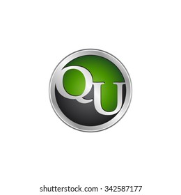 QU initial circle logo green