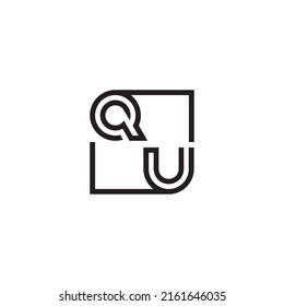 Letras iniciales del logotipo QU en un diseño profesional de alta calidad que se imprimirán en cualquier medio de impresión