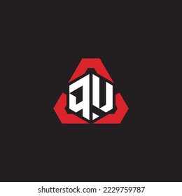 QU initial logo modern and futuristic concept for esport or gaming logo