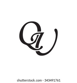 QU initial monogram logo