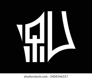QU letter logo design vector art