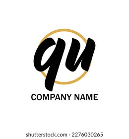 qu Logo-Vorlage Vektorgrafik	