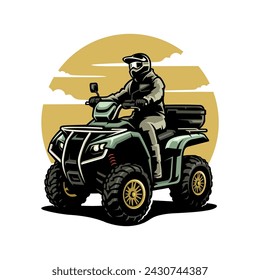 Quad Bike  Adventure Vehicle Illustration Vector