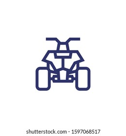 quad bike, all terrain vehicle ATV line icon