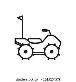 quad bike all terrain vehicle transport linear design vector illustration