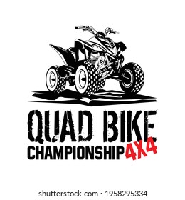 Quad bike championship 4x4 illustration vector