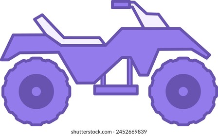 Farbiges Quadrad-Symbol. Off-Road Motorrad Vektorgrafik Symbol. ATV. Verkehrskonzept