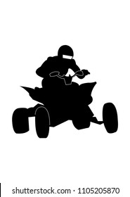 Quad bike driver icon
