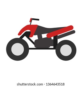 Quad bike flat illustration