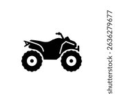 Quad Bike Front View with Wide Tires for Off-Road Adventure