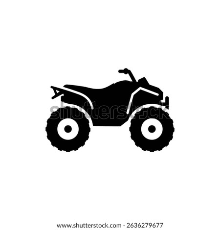 Quad Bike Front View with Wide Tires for Off-Road Adventure