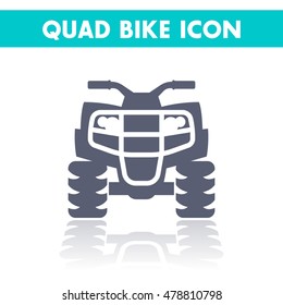 Quad Bike Icon, All Terrain Vehicle, Atv, Quadricycle Vector Illustration