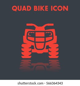 quad bike icon, all terrain vehicle, atv vector pictogram