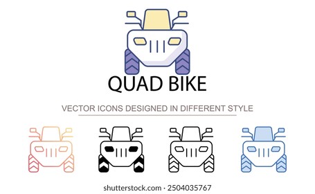 Quad Bike icon design with white background stock illustration