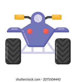 Quad Bike Icon, Four Wheeler Concept Vector Best For Sports And Racing 