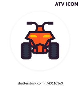 quad bike icon, quadricycle, all terrain vehicle ATV