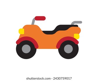 quad bike illustration for coloring book template, quad bike for kid worksheet printable