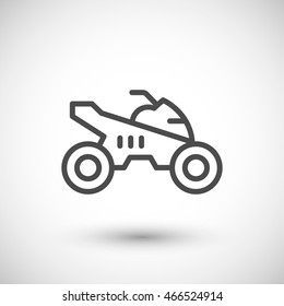 Quad bike line icon