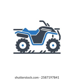 Quad Bike Transport Icon On White Background