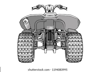 quad bike vector