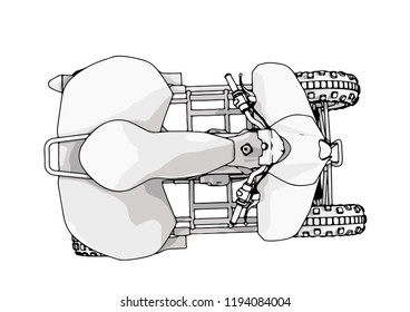 quad bike vector