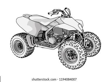 quad bike vector