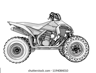 quad bike vector