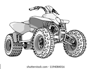 quad bike vector