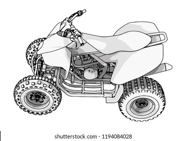 quad bike vector