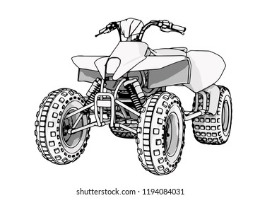quad bike vector