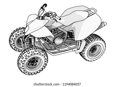 quad bike vector