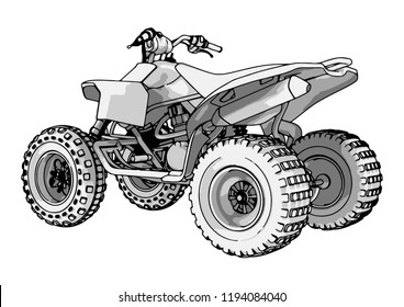 quad bike vector