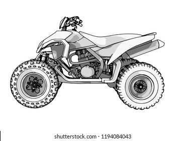 quad bike vector