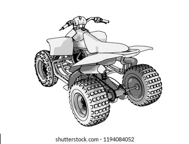 quad bike vector