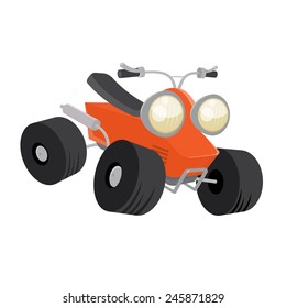 quad bike vector cartoon illustration