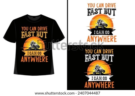 Quad Bike, xtreme ATV,  d esert adventure, off road adventure,bike creative t-shirt design, t-shirt print,Typography t- shirt design.