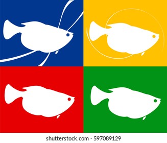 Quad color fish