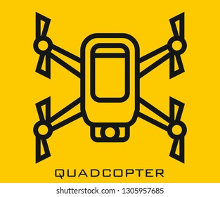 Quad copter icon signs